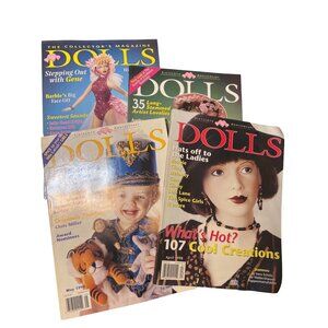 Vintage Lot of 4 Dolls Collectors Magazine Feb April May June/July 1998